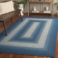 thumbnail image 3 of SAFAVIEH Braided Neville Bordered Machine Washable Reversible Area Rug, Navy/Grey, 5' x 8', 3 of 18