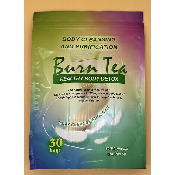 Natural Weight Loss and Detox Burn Tea, Cleanse Body 30 bags