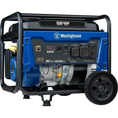 UPC: 0850011336700 | Westinghouse 6600 Peak Watt Home Backup Portable Gas Generator  Recoil Start  RV Ready Outlet  CO Sensor
