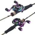 thumbnail image 4 of Canne à Pêche Portable 1.8m-2.1m + Moulinet Baitcasting Roue de Pêche Rigide, 4 of 8