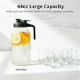 thumbnail image 5 of Vintage Half Gallon Mason Jar Pitcher Large 64 oz Wide Mouth with Lid - 2 Quart Airtight Glass Jug for Water, Juice, Milk, Tea, Iced Coffee and Drinks, 5 of 10