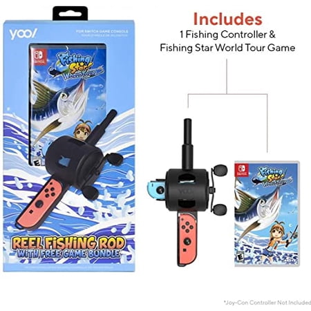 Reel Fishing Rod Bundle with Fishing Star World Tour for Nintendo Switch