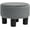 Velvet Grey, variant on Velvet Round Foot Rest Stool, Small Low Ottoman for Office, Living Room, Dark Gray