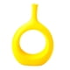 thumbnail image 4 of Jarrón nórdico redondo con agujero para mesa, oficina, sala de estar, jarrón de cerámica decorativo Amarillo, 4 of 9