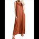 thumbnail image 2 of Mono Informal de Verano para Mujer, Holgado, Sin Mangas, con Cuello en V, Pierna , , Holgado, con Bolsillos. Marrón 01 XL, 2 of 6