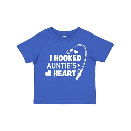 

Inktastic I Hooked Auntie s Heart with Fishing Rod Gift Toddler Boy or Toddler Girl T-Shirt