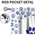 thumbnail image 5 of Gradient Navy Blue Blackout Bedroom Living Room Curtains, Cute Animal Paw Prints Soundproof Privacy Curtains, Ultra Soft Drapes Fast Drying Machine Washable for Kid Room Balcony-W52xL84in, 5 of 6