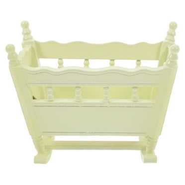 OGITUDE Doll House Mini Cradle Doll Cradle Bed 1:12 Doll House Furniture Mini Doll Bed