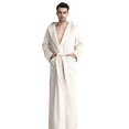 thumbnail image 5 of Spdoo Female Men Hooded Robe Flannel Full Length Bathrobe Warm Pajamas Bathrobe M, 5 of 6