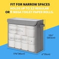 thumbnail image 6 of Toilet Paper Storage Basket, Bathroom Tissue Organizer Holds 12 Regular or 9 Mega Rolls, Slim RV-Friendly, Gray, 6 of 6
