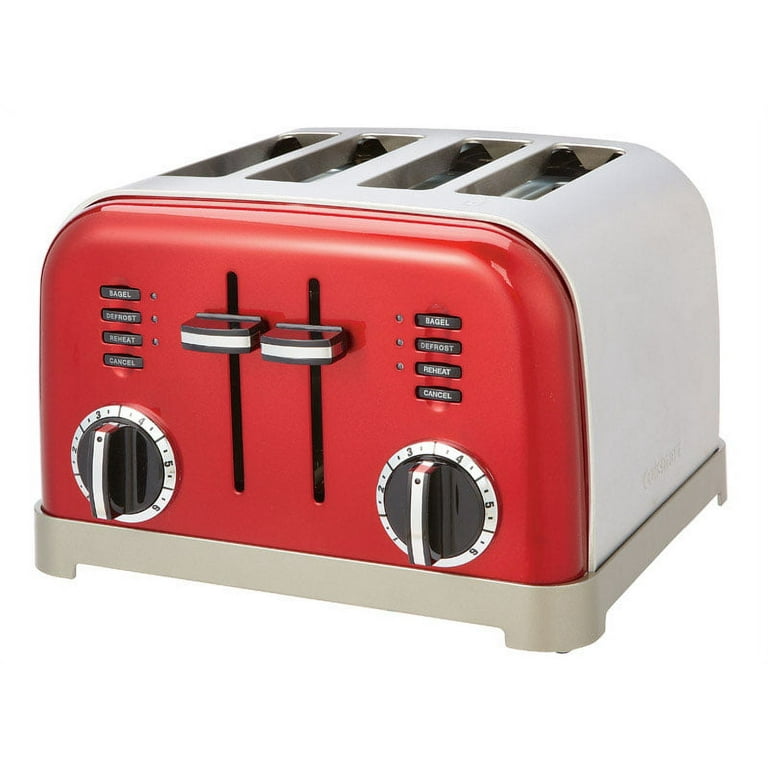 Cuisinart Classic 4 Slice Toaster Metallic Red - Office Depot