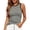 Gray, variant on longantii Tank Tops For Women Ribbed Knit Round Neck Striped Camis, Slim Side Ruched Stretchy Blouses, Casual Daily Summer Sleeveless Tops Blue