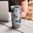 thumbnail image 4 of 20 Oz Cute Dachshund and Dog Footprint Coffee Tumbler Double Wall Insulated Stainless Steel Water Bottle | Metal Reusable Thermoses Flask with Cup Cap | Leak & Sweat Proof with Anti-Dust Lid, 4 of 7