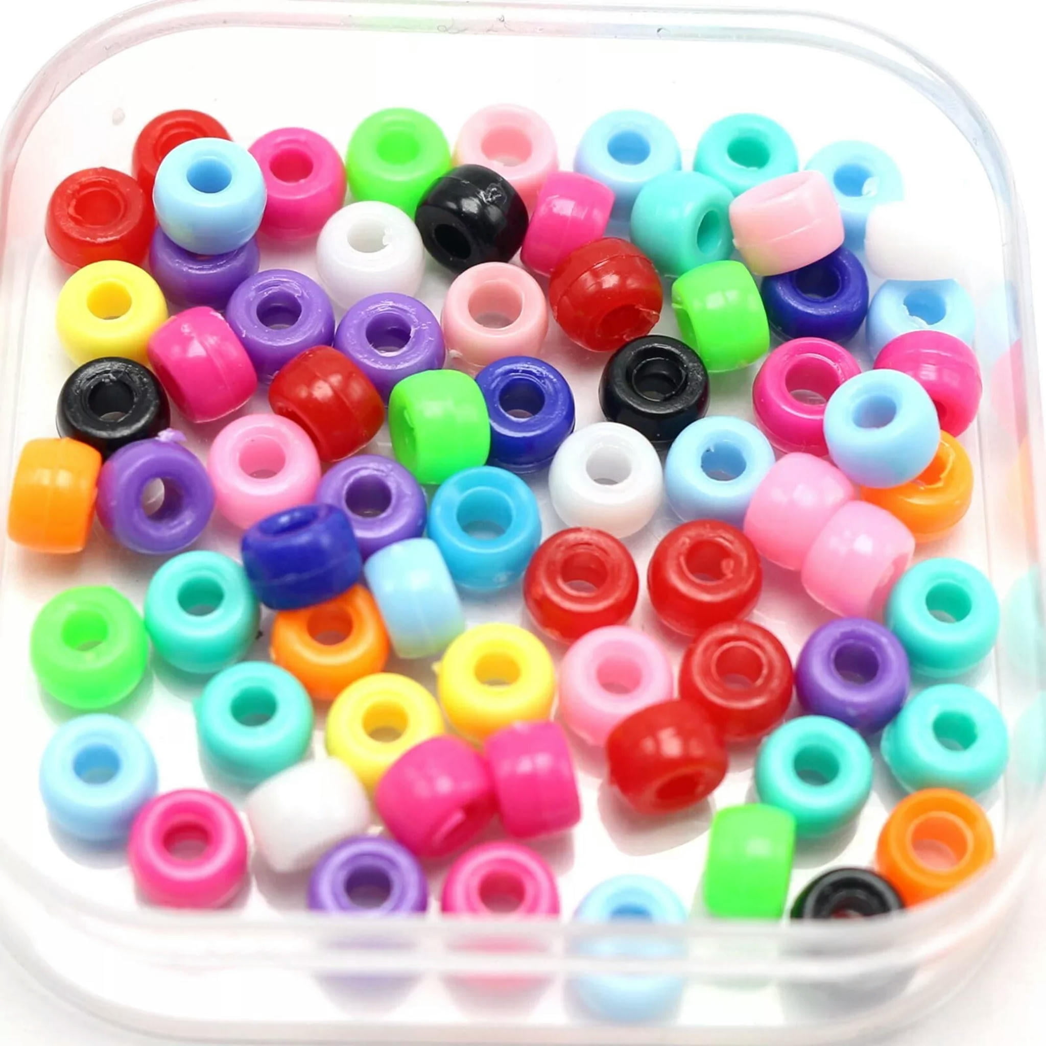 EOEMY 5000 Mixed Color Acrylic Tiny Barrel Pony Beads 6X4mm For Kids Kandi Craft