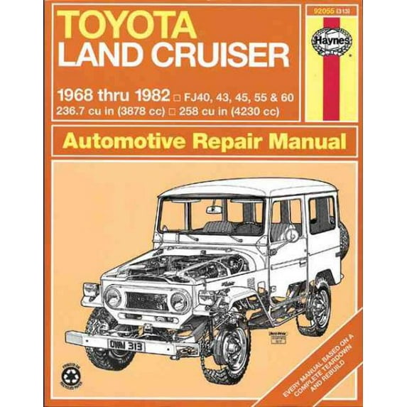 Pre-Owned Toyota Land Cruiser Series FJ40, FJ43, FJ45 & FJ55 (68-82) Haynes Repair Manual ^