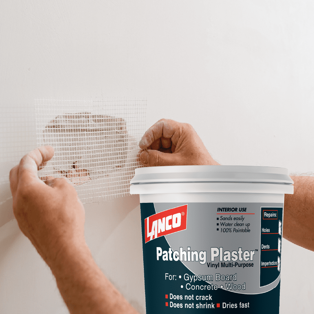 Lanco Patching Plaster Interior White Finish, 1 Pint