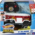 Hot Wheels Remote Control 5Alarm Monster Trucks, 124 Scale Battery