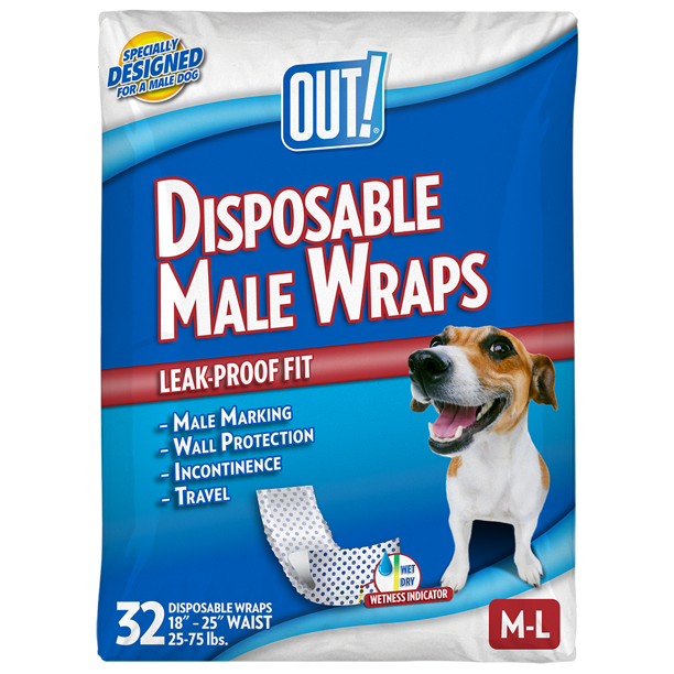 OUT! Pet Care Disposable Male Dog Diapers Absorbent Male