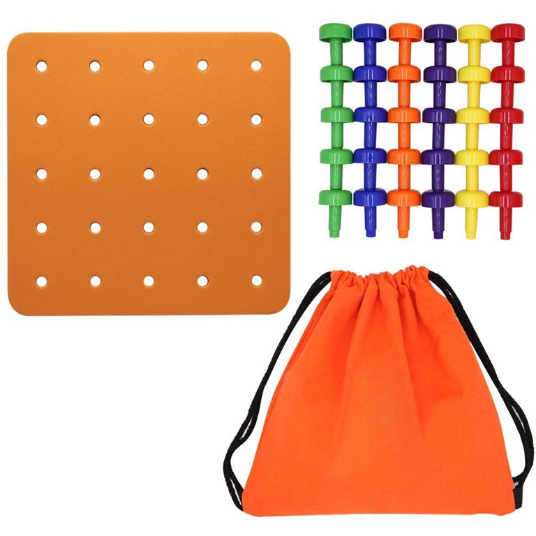 Tuddler Toddler Peg Board Sensory Toys/Montessori Toys for Toddlers/Fine  Motor Skills Toys/Educational Toys / 30 Pieces Stackable Pegs + Pattern  Card