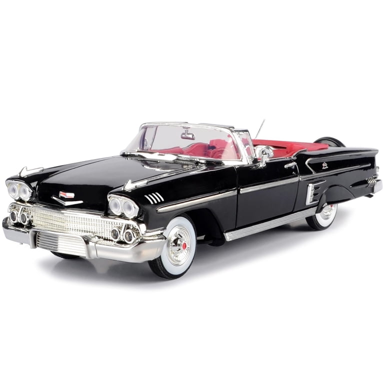 1958 Chevrolet Impala Convertible Black with Red Interior