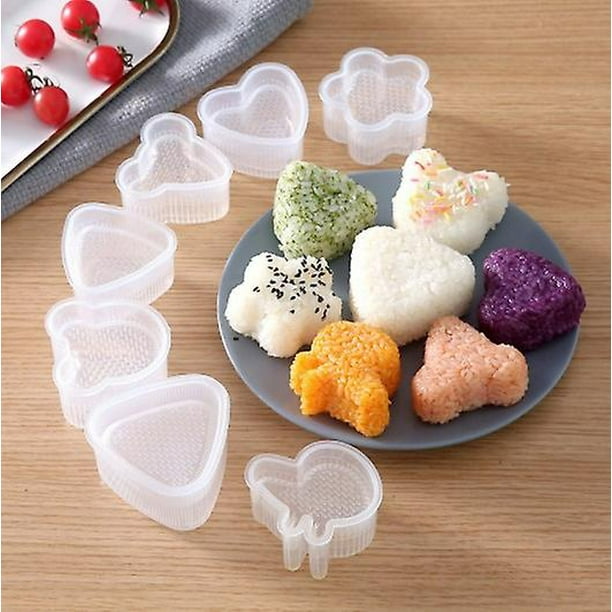 Molde bola arroz triangular de dibujos animados creativos, molde Bento de arroz para niños, molde para Sushi de algas marinas Diy