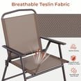 thumbnail image 6 of TLSUNNY Patio Dining Set of 5, 4 Folding Chairs and Round Metal Table W/ Umbrella Hole Outdoor Dining Furniture for Bistro, Garden, Backyard, Deck (Umbralla Not Included), 6 of 11