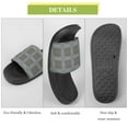 thumbnail image 7 of GZHJMY Stylish Slides for Women Men, Grey Plaid Soft Flexible Slip-on Sandals Slippers, 7 of 7