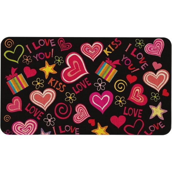 Roszwtit Valentines Day Door Mat 30 X 17 Inch Red Heart I Love You Doormat Indoor Outdoor Entrance Floor Mat Non Slip Valentine Decor Rubber Welcome Door Mats