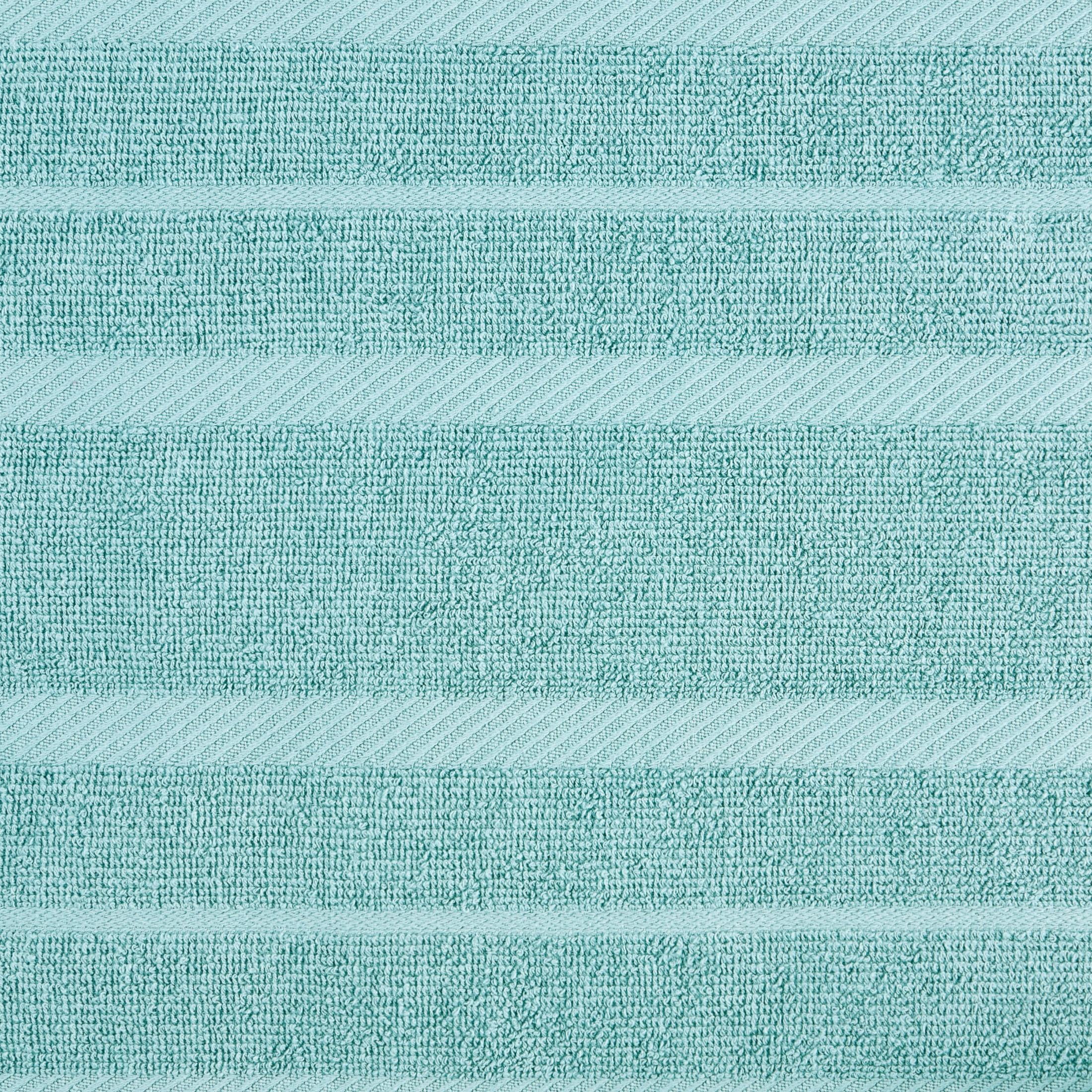 KitchenAid Albany Kitchen Towel 4-Pack Set, Light Aqua/White, 16"x26"