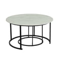 thumbnail image 2 of Progressive Furniture Domini Round Metal Nesting Table in Alabaster/Black, 2 of 3