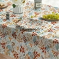 thumbnail image 4 of Fall Tablecloth 60x84 Inch Rectangular, Thanksgiving Autumn Harvest Orange Blue Watercolor Leaf Table Cover for Party Picnic Dinner Decor, 4 of 6