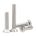 thumbnail image 2 of Tornillos de cabeza plana Phillips niquelados Tornillos para muebles Tornillos para máquina con cabeza avellanada y ranura cruzada Tornillo, 2 of 2