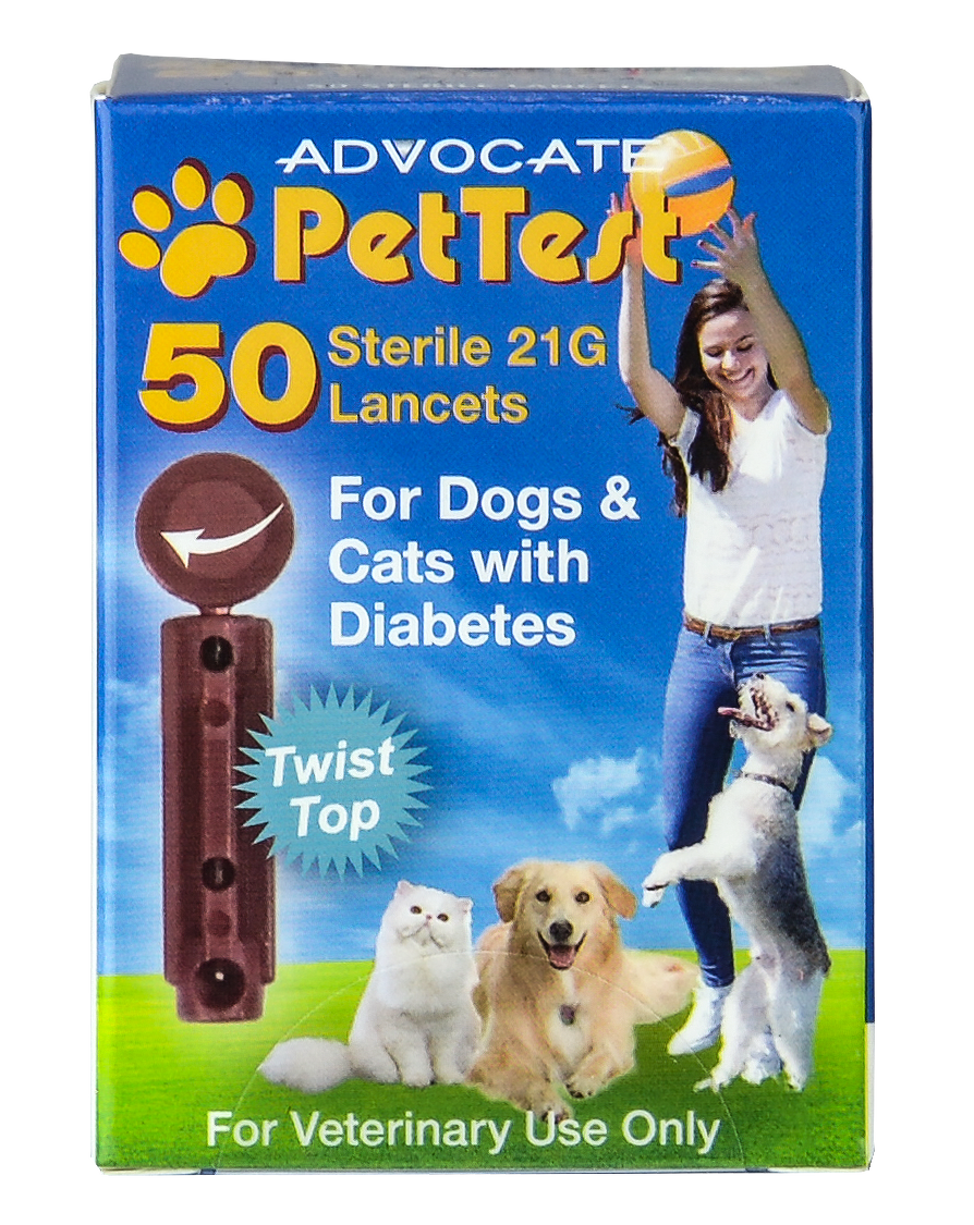 PetTest Twist Top Lancets 21G for Dogs and Cats for use with PetTest