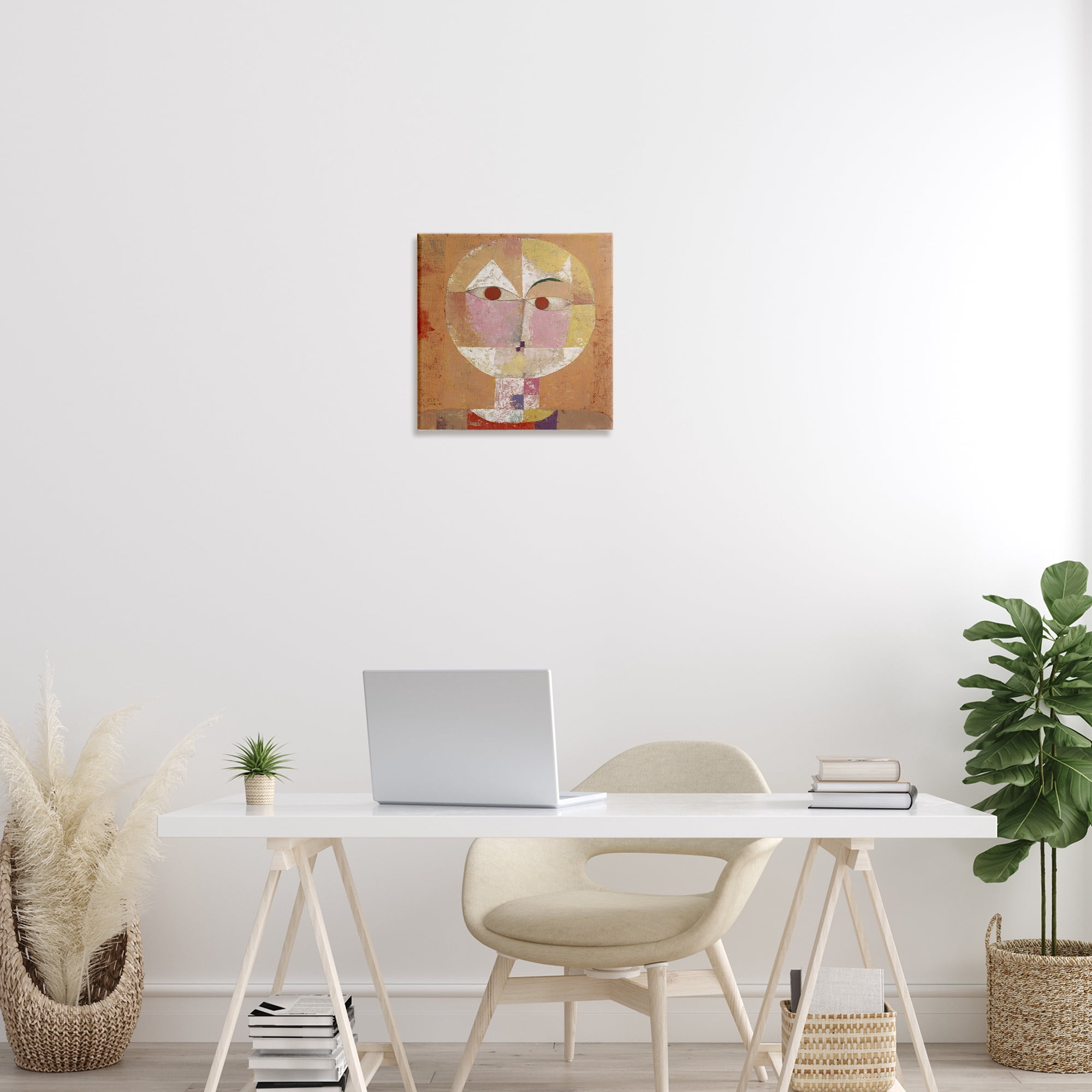 Stupell Industries Classic Senecio Paul Klee Abstract Painting Wrapped Canvas Art Print Wall Art, 17 x 17