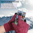 thumbnail image 3 of Deago Winter Knit Gloves Touchscreen Warm Thermal Soft Lining Elastic Cuff Texting Anti-Slip for Women Men (Navy), 3 of 9