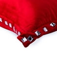 thumbnail image 2 of Pillow Cover, Red Couch Throw&nbsp;Pillow Covers 16x16 inch (40x40 cm), Velvet Decorative Sofa Pillow Covers, Solid Color, Crystals, Border, Modern Designer Throw - Red Crystal Palace, 2 of 3