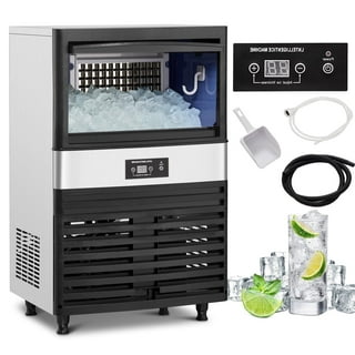 SYCEES Nugget Ice Maker Countertop, 55lbs/24h, 13lbs Storage, Sonic Ice  Ready in 7 Mins, 2 Ways to Add Water, Self-Cleaning Pellet Ice Machine for