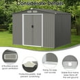 thumbnail image 6 of Costway 8'x6' Outdoor Storage Shed Galvanized Steel Tool House Organizer for Garden Yard, 6 of 11
