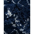 thumbnail image 3 of Unique Loom Rabat Shag Collection Area Rug - Tribal (8' x 10' Rectangle Navy Blue/Ivory), 3 of 6