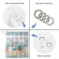 thumbnail image 7 of 60x72 Inch Shower Curtains for Bathroom, Starfish Coastal Fabric Bath Curtain Decor, Summer Ocean Blue Coral Conch Seagrass Waterproof Restroom Curtains Shower Set Accessories with 12 Hooks 60 Inch, 7 of 7
