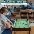 thumbnail image 2 of RayChee 36in Mini Tabletop Pool Set Portable Billiards Game, Includes Game Balls, Sticks, Chalk, Brush and Triangle for the Family, Office, Party (Light Woodgrain), 2 of 6