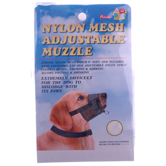 Coastal - Best Fit - Adjustable Mesh Dog Muzzle, Black, 5" (03)