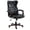 Black-Wingback, variant on AVAWING Mid Century Modern Fabric Office Chair, Upholstered Desk Chair with Armrests, Brown