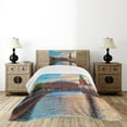 thumbnail image 4 of Ambesonne Europe Quilted Bedspread Set 2 Pcs, Sunset of Copenhagen, Twin Size, Multicolor, 4 of 5