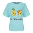 thumbnail image 2 of Puntoco Mujeres Moda tops Divertido Printe Casual Loose Fit Tallas grandes Camisetas Blusa Puntoco Puntoco-3137, 2 of 6
