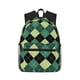 thumbnail image 1 of Disketp Green Squares Mochila Ligera Clásica con Múltiples Bolsillos, Mochila Casual para Hombre y Mujer, Ideal para Escuela, Trabajo y Viajes, 1 of 6
