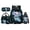 Galaxy Space Axolotl, variant on Pzuqiu Elephant Print Kids Backpack for School 4pcs 17 Inch Girls Backpack with Lunch Box Pencil Case Water Bottle Holder Kids Backpacks Lightweight Casual Daypack for Girls Middle School