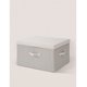 thumbnail image 3 of Caja de almacenamiento de lino y algodón lavable de gran capacidad, organizador de ropa interior, calcetines, juguetes con tapa, cesto de almacenamiento, cesto para ropa, 3 of 5