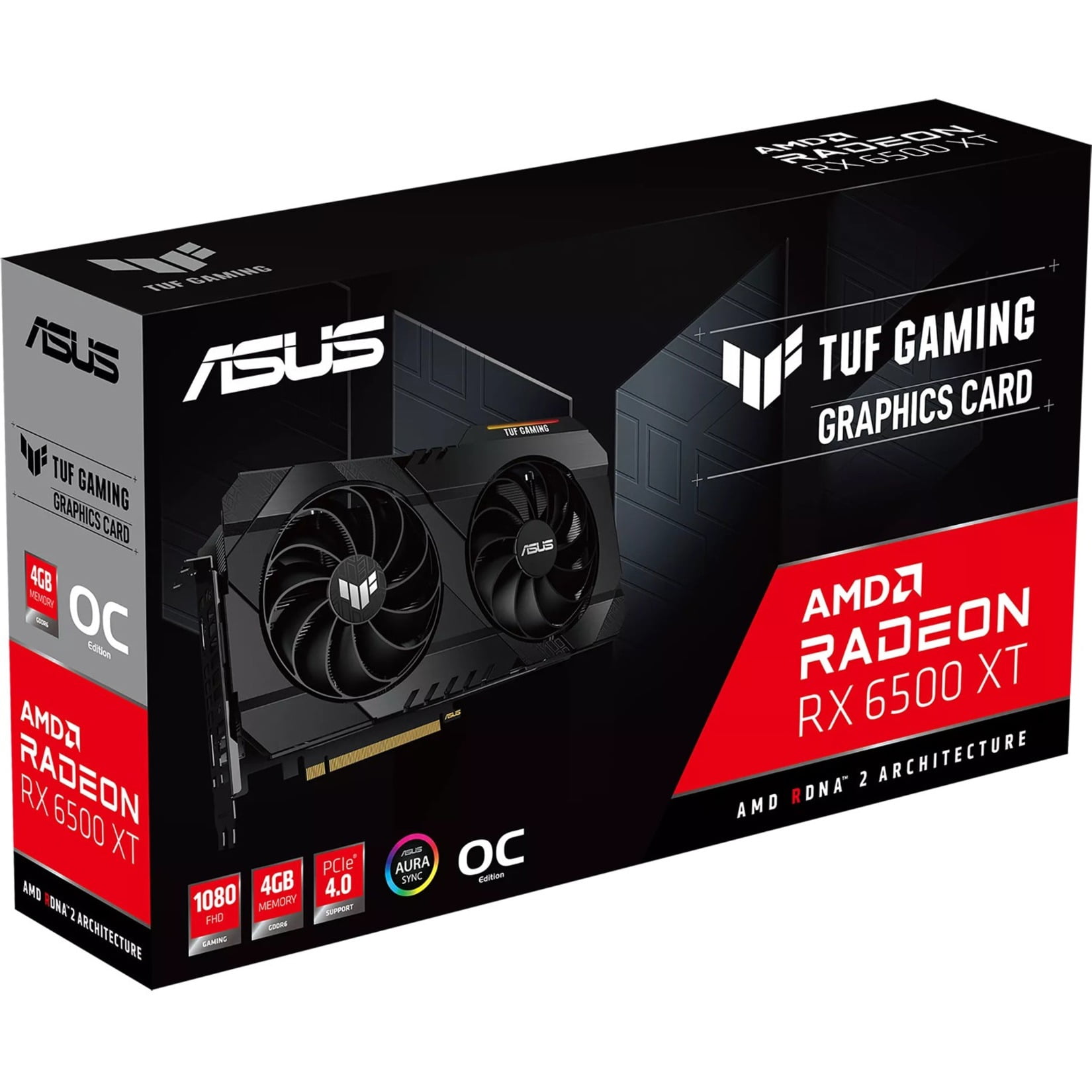 ASUS TUF Gaming RX 6500 XT OC Edition AMD Radeon PCI Express ASUS TUF Gaming RX 6500 XT OC Edition AMD Radeon PCI Express