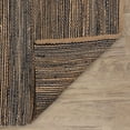 thumbnail image 4 of Striped Blue/Natural Handwoven Jute Rug, 6' x 9', 4 of 6